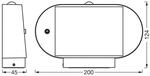 OSRAM LED-Sensor-Wandlampe ENDURA STYLE SOLAR OVAL 20 cm 830