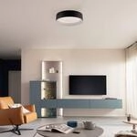 LED-Deckenleuchte TAVOLI, schwarz, &Oslash; 29 cm, Metall, CCT, dim