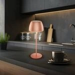 LED-Akku-Tischlampe Brilo unplugged Riffle, 36 cm, kupfer
