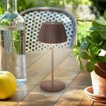 LED-Akku-Tischlampe Brilo unplugged Riffle, 20 cm, umbrasand