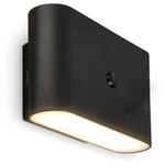 LED-Akku-Wandlampe Chat, schwarz, 16 cm, Kunststoff, Sensor