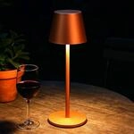 LED-Akku-Tischleuchte Viletto, rostfarben, H&ouml;he 36 cm, IP54