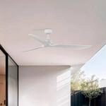 Deckenventilator Outwood, wei&szlig;, DC, leise, &Oslash; 150 cm, IP44