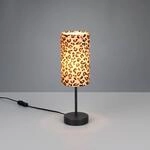 Tischlampe Pardina braun gescheckt/schwarz H&ouml;he 37 cm Metall