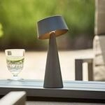 LED-Akku-Tischleuchte Solino, graphit, Solar/USB, 26 cm IP44