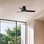 Deckenventilator Hey S, schwarz, DC-Motor, leise, &Oslash; 90 cm