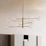 Ideal Lux H&auml;ngelampe Equinoxe, messing/amber, 8-flg.