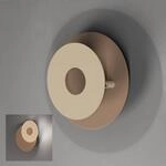 LED-Wandleuchte Hennes, greige/sandfarben, &Oslash; 18 cm, Metall