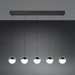 LED-H&auml;ngeleuchte Senta, chrom, L&auml;nge 114 cm, 4.000 K, 5-flg.