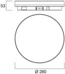 Sylvania Deckenlampe Start Surface Slim, &Oslash;28cm, Sensor, IP54