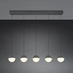 LED-H&auml;ngelampe Senta, anthrazit, L&auml;nge 114 cm 3.000 K 5-flg.