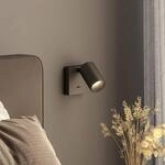 Wandspot CAN TILT, schwarz, 10 x 10 cm, Metall Schalter GU10