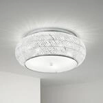 Ideal Lux Deckenlampe Pasha, chromfarben/klar, &Oslash; 55 cm, Glas