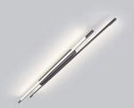 Helestra LED-Deckenlampe LEDA, titangrau, 150 cm, dimmbar