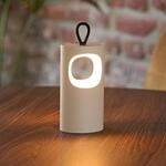 LED-Akku-Tischlampe Lunari, beige, 16 cm, Metall, CCT IP44