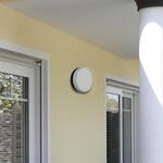 LED-Wandleuchte 6309 anthrazit, IP65, &Oslash; 31 cm