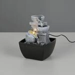 LED-Tischleuchte Luma, braun, H&ouml;he 18 cm, Kunstharz, USB