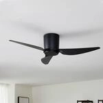 Lindby Deckenventilator Aulo, schwarz, DC, leise, &Oslash; 123 cm