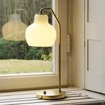 Louis Poulsen Tischlampe VL Ring Crown, wei&szlig;/messing, E14