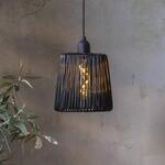 LED-Au&szlig;enh&auml;ngelampe Twine schwarz Kunststoff &Oslash; 15cm Batterie