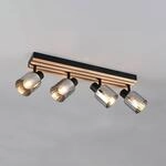Strahler Travia, L&auml;nge 65 cm, 4-flammig, schwarz/rauchgrau