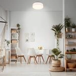 LED-Deckenleuchte Duck, wei&szlig;, &Oslash; 38 cm, Textil, 3000K