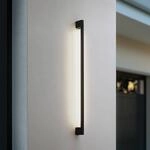 Lindby LED-Wandlampe Neano, 120cm, schwarz, Metall, IP54