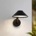 Lindby LED-Wandlampe Capelo, schwarz, Metall, &Oslash;20cm