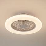 Lindby LED-Deckenventilator Vedin, wei&szlig;, DC, &Oslash; 49 cm, CCT