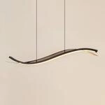 Lucande LED-H&auml;ngeleuchte Alevia, schwarz/gold, CCT