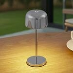 Lucande LED-Akku-Tischleuchte Quill, chrom, CCT, dimmbar