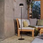 Solar-LED-Terrassenlampe Roccanova-L, schwarz, H&ouml;he 120 cm