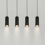H&auml;ngeleuchte Ida, schwarz, 4-flammig, L&auml;nge 76 cm, GU10