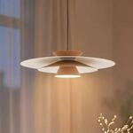 Lucande LED-Pendelleuchte Livie, beige, Aluminium, &Oslash; 50 cm