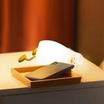 LED-Akku-Nachttischlampe Ducky, Ente, wei&szlig;, Timer, dimmbar