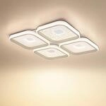 LED-Deckenlampe Mosaiko, L&auml;nge 54 cm, wei&szlig;/sand Metall