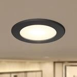 Prios LED-Einbaustrahler Rida, schwarz, &Oslash; 10 cm, CCT, IP44