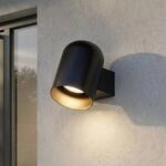 Lindby Au&szlig;enwandleuchte Lupil, schwarz, Metall, GU10, IP44