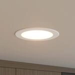 Prios LED-Einbaustrahler Rida, wei&szlig;. &Oslash; 15 cm, CCT, IP44