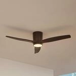 Lucande LED-Deckenventilator Sorin, schwarz, DC, leise, IP44