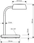 LED-Schreibtischleuchte MAULabby, blau, H&ouml;he 30 cm