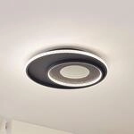 Lindby LED-Deckenlampe Inessa, &Oslash; 51cm, schwarz, CCT, dimmbar