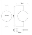 LED-Wandlampe Jasper, H&ouml;he 20 cm, messing matt, Metall