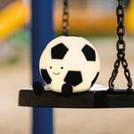 LED-Akkulampe Fu&szlig;ball Kalle, wei&szlig;-schwarz, L&auml;nge 14 cm
