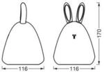 OSRAM LED-Akku-Nachtlicht NIGHTLUX RABBIT wei&szlig; USB RGB touch
