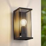 Lucande Au&szlig;enwandleuchte Annalea, rauchgrau, IP54, Sensor