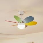 Lindby Deckenventilator mit Licht Litur, leise, &Oslash; 77 cm, E27