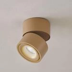 Arcchio LED-Deckenstrahler Rotari, braun, 1-flg., 8,9W