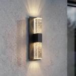 Lucande LED-Au&szlig;enwandlampe Velune, anthrazit/klar, 46cm, CCT