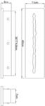 LED-Wandleuchte Rojas, beige/wei&szlig;, Travertin, 40 cm breit